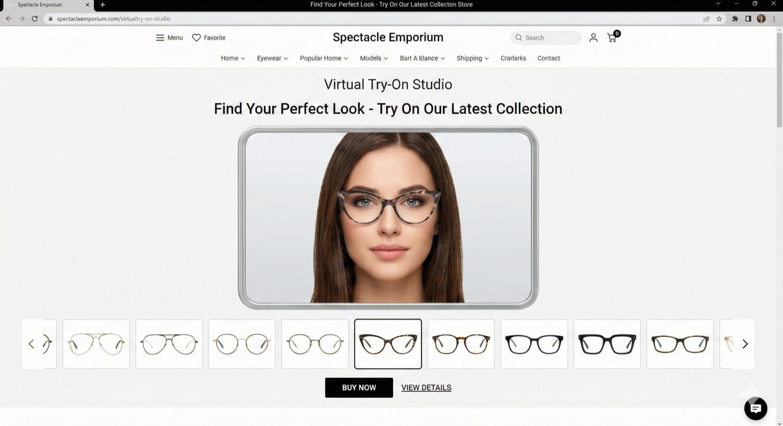 Virtual try-on application screenshot 1